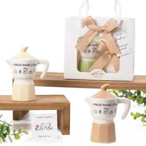 Bomboniera 2026 Zuccheriera MODERN in Porcellana Stile Moka colorate