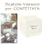 SCATOLA - VASSOIO portaconfetti per confettata con scritta GUSTO
