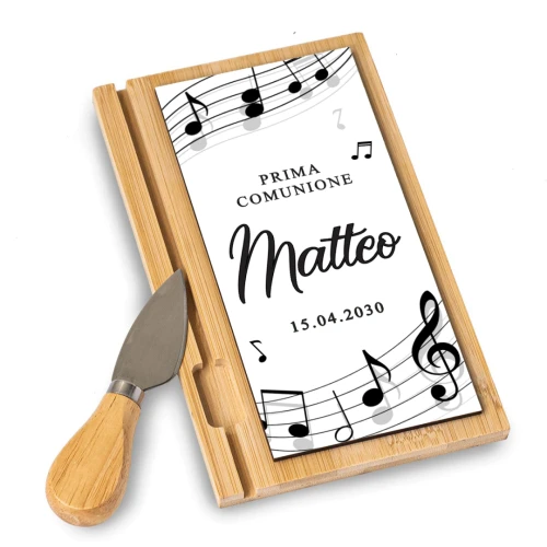 Bomboniere Personalizzate Tagliere con coltellino Tema Musica