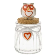 Bomboniera 2020 Barattolo Portaconfetti con Gufo e Cuore in Offerta 