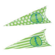 scatolina cono portaconfetti verde pois righe per bomboniere 18 compleanno verde