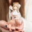 Bomboniere 2027 Linea Plissé Ballerina con ghirlanda di fiori - Alta Qualità