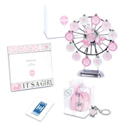 Bomboniere Solidali Quadrifoglio Linea Nuvola Battesimo e Nascita Femmina 2026