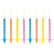 Candeline per compleanno colorate confezione 10 pezzi