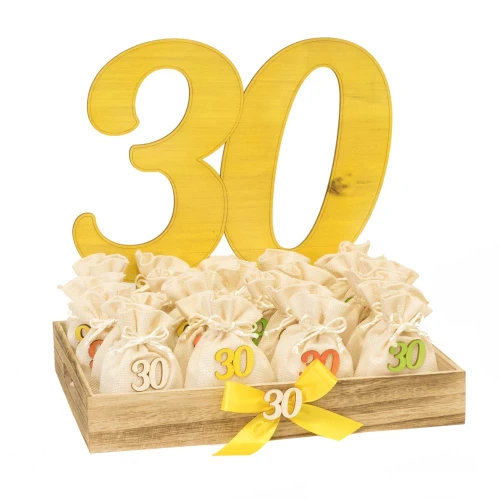 Bomboniere 30 Anni compleanno Cesto con 20 sacchetti