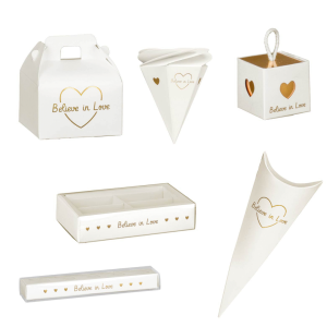 Scatoline Portaconfetti per matrimonio e anniversario "believe in love"