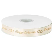 rotolo nastro "Nozze d'Avorio" 15 mm x 10 mt