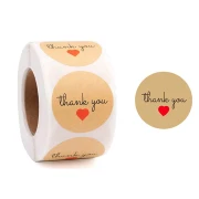 Adesivo "thank you" in carta Kraft