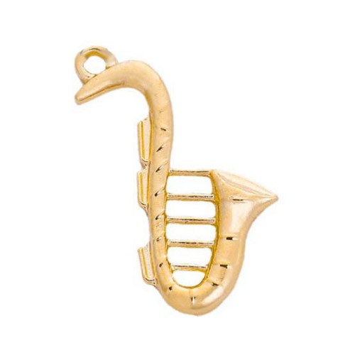 Ciondolo Sax sassofono oro con strass per bomboniere