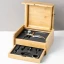 Regalo tema vino set vino 7 accessori con scatola bamboo personalizzabile