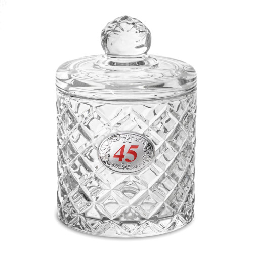 bomboniere 45° anniversario di matrimonio scatole in vetro trasparente