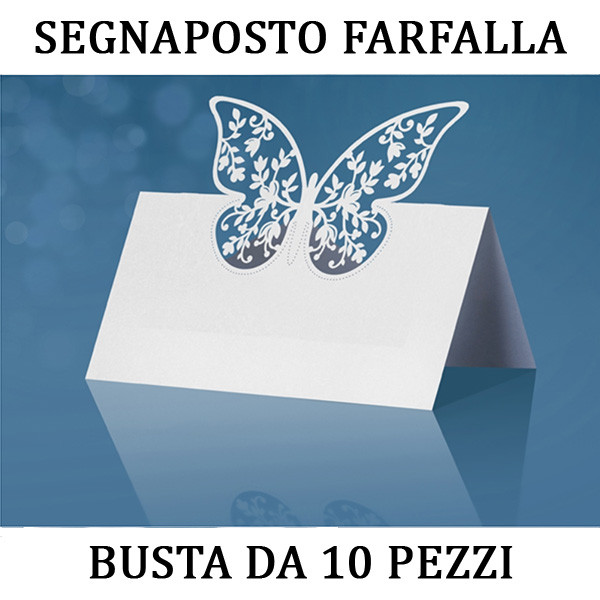 Xiton 100 Bianco Farfalla segnaposto per Festa di Nozze Champagne/Vino in Vetro o Tavolo Numero Decorazione 