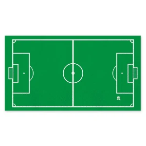 16 Tovaglioli di carta forma di campo da calcio