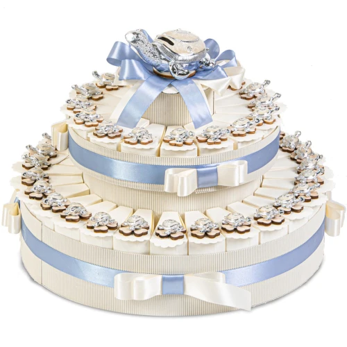 Torta Bomboniere Tartarughe argento con 43 fette