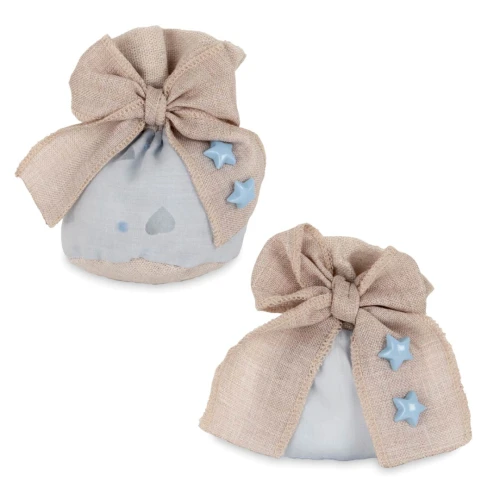 Bomboniere Battesimo e Nascita Bimbo 2026 Linea Due Stelle Sacchettini Portaconfetti celesti con stelline