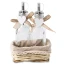 Set Olio e Aceto Rustico Bomboniera Bottiglie vetro vuote per Olio decorate