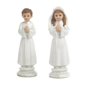 Cake Topper Comunione Centro Torta statuina Maschio e Femmina