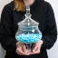 contenitore vetro confettata con coperchio a punta elegante