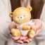 Bomboniere Battesimo e Nascita Bimba 2027 Linea Buby Rosa in resina