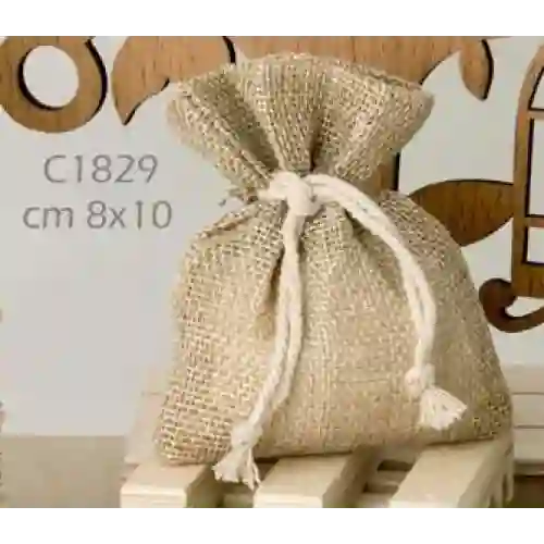 ULTIMI 70 Sacchetti Portaconfetti Juta piatto 8x10 cm PREZZO PER TUTTI
