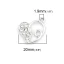 Ciondolo cuore intrecciato con strass per Bomboniere Chic