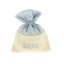 ULTIMI PEZZI 60 Nascita Battesimo Bimbo Sacchettino Piatto con scritta baby ricamata celeste 10x12 cm PREZZO PER TUTTI