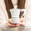 Bomboniere Matrimonio 2027 Moke caffettiere con pomello cuore