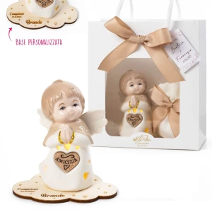 ⚡OFFERTISSIMA Bomboniere Angioletto Led in Preghiera in Porcellana Personalizzabile