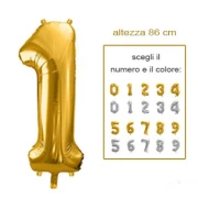 Palloncini Numeri Oro o Argento in Latex