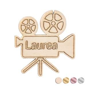 Applicazioni Laurea DAMS simbolo Cinepresa con scritta "Laurea" idea originale