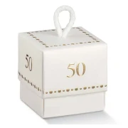 Ultimi 42 pezzi - Scatoline portaconfetti 50° Anniversario di Matrimonio