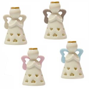 bomboniera campanella angelo vari colori porcellana