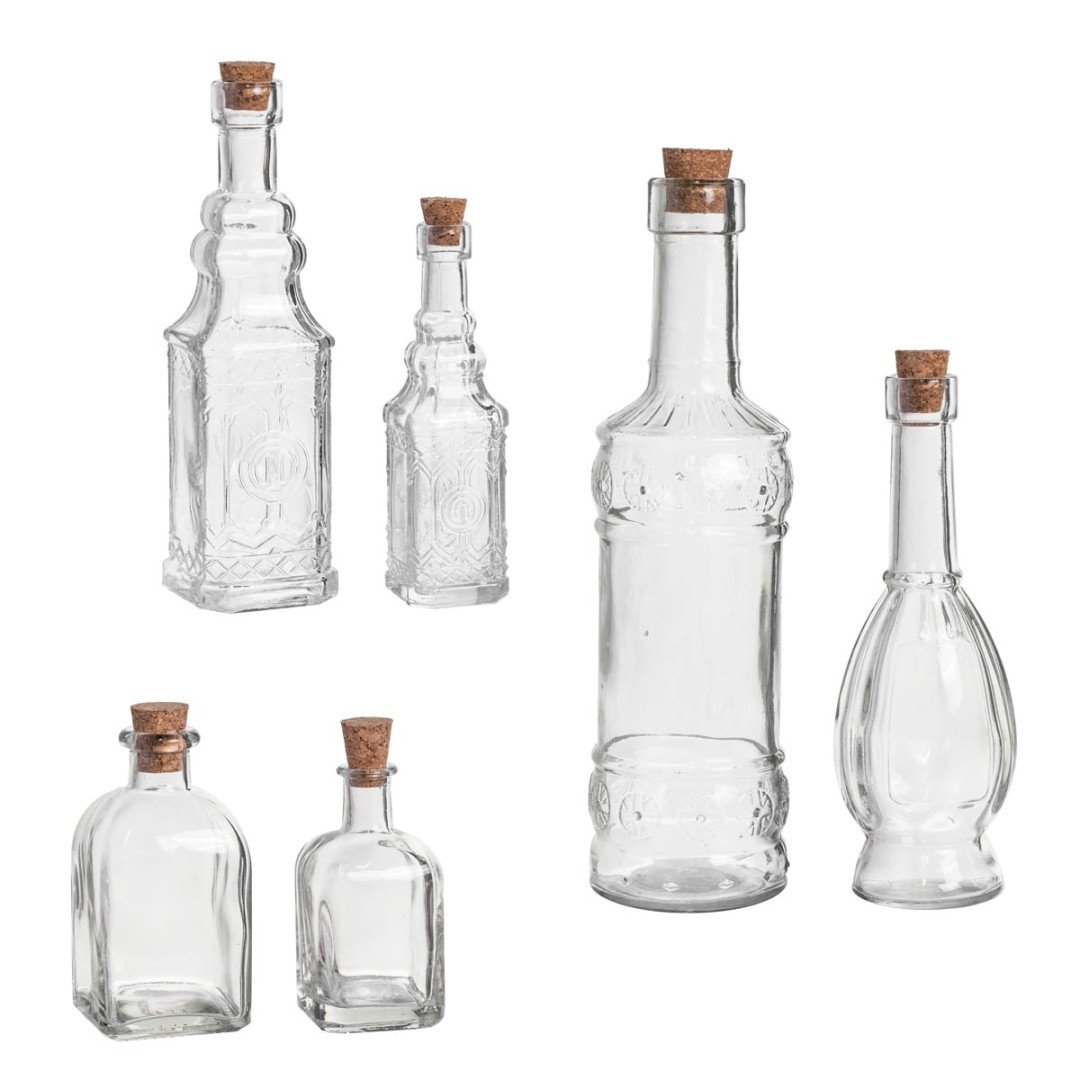 Bomboniere Utili bottiglie liquore in vetro con tappo