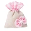 Sacchettini portaconfetti rosa rustici con fantasia quadretto e gessetto cuore
