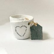 Ultimi 35 pezzi Bomboniera Vaso in cemento Bianco con frase