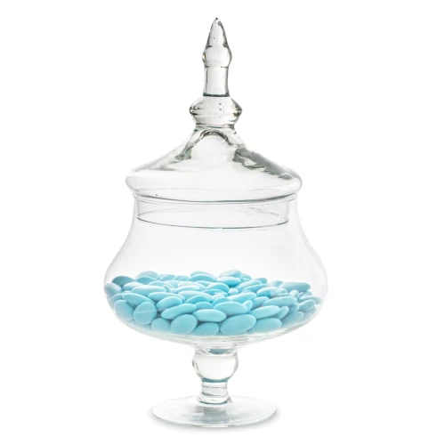 contenitore vetro confettata con coperchio a punta elegante