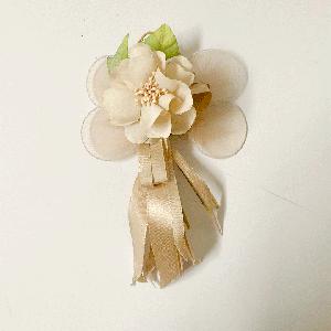 Ultimi 14 pezzi Fiore con Racchetta Portconfetti Beige