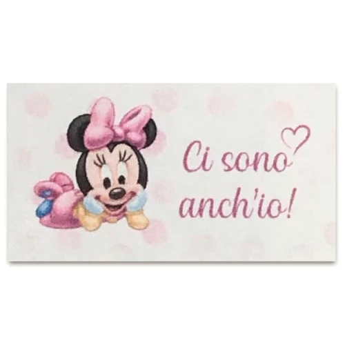 Bigliettini Bomboniere Nascita bimba minnie