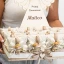 Torta bomboniere con Angeli magnete beige personalizzabile