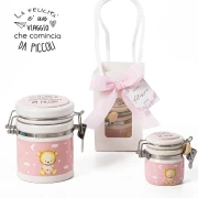 ⚡ OFFERTISSIMA Bomboniere Battesimo e Nascita 2027 Linea Baby Box Barattolino Orsetto Rosa con frase