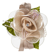 Fiore beige con racchette portaconfetti in Offerta