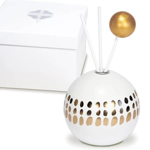 Bomboniere Solidali Quadrifoglio Linea Varsavia 2026 Profumatore Sfera con dettagli oro