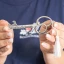 Bomboniere Nozze di Diamante Chiave numero 60 in argento