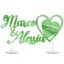 Idea Regalo Nomi Personalizzati con Cuore grande per tavolo in Plexiglass o Legno
