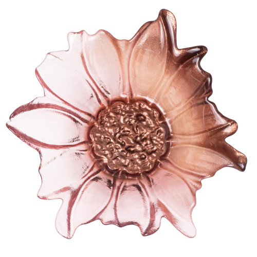 Bomboniera Ciotola in vetro a fiore rosa antico perlato - Alta Qualità