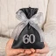 Sacchetto 60 Sessantesimo Compleanno con Numero 60 Glitter