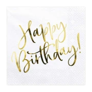 20 Tovaglioli di carta 33x33 cm per compleanno "happy Birthday"