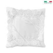 Cuscino Portafedi Matrimonio pizzo bianco - Alta Qualità