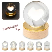 Bomboniere 2027 Matrimonio Sfera LED Cuore personalizzabile