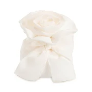 ULTIMI PEZZI 35 Sacchettini portaconfetti Eleganti con Rosa e Fiocco Avorio 11 cm PREZZO PER TUTTI
